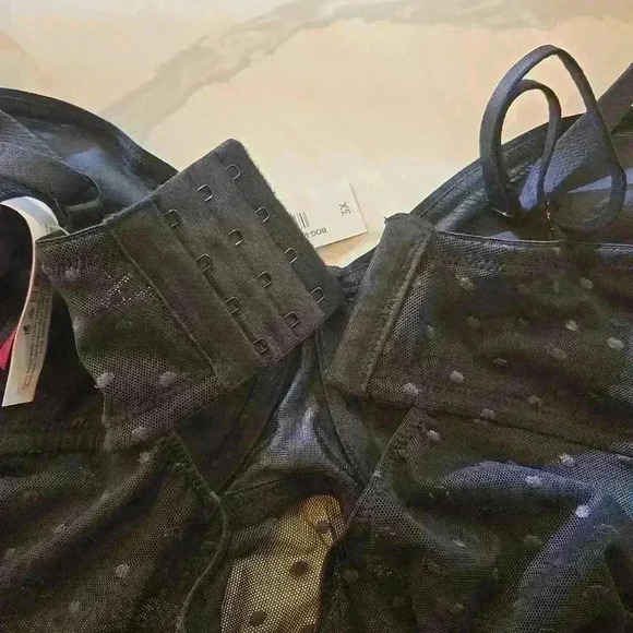 NWT Adore Me Chemise Pantie Set Lingerie Sheer Black Size 3X Womens - Picture 6 of 9